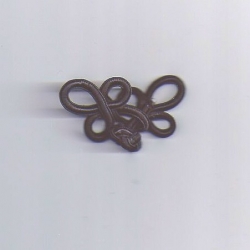 Pair 2 1/2" Rayon Black Loop Frog 296 Pair 2 1/2" Rayon Black Loop Frog 296